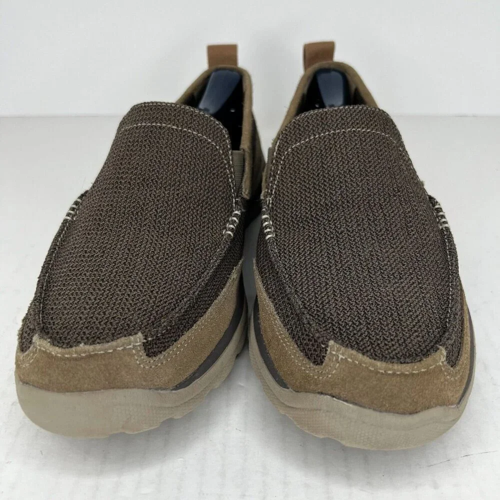 Skechers Mens 64365 Brown Superior Milford Memory Foam Slip-On Size 9 Loafers